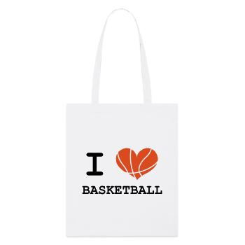 Ich liebe Basketball - Stanley/Stella Bio-Stoffbeutel - Weiß - Vorne