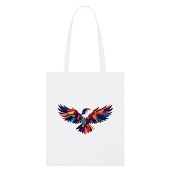 Art coloré des ailes abstraites d’oiseau de feu en forme d’aigle - Tote bag bio Stanley/Stella - blanc - Devant