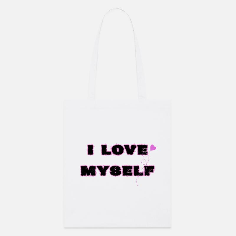 Selbstliebe, I love myself - Stanley/Stella Bio-Stoffbeutel - Weiß