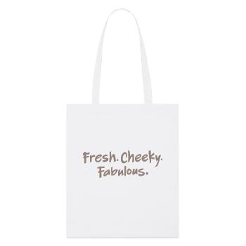 Bremen Town Musicians: Fresh. Cheeky. Fabulous! - Stanley/Stella Bio-Stoffbeutel - Weiß - Vorne