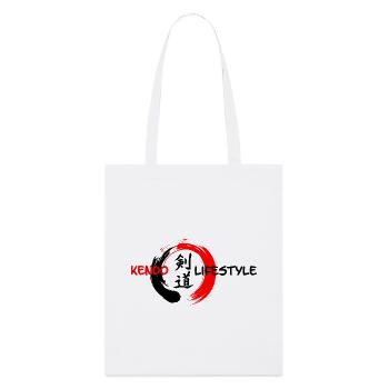 Japanische Kendo-Schrift im Enso-Zen-Kreis - Stanley/Stella Bio-Stoffbeutel - Weiß - Vorne