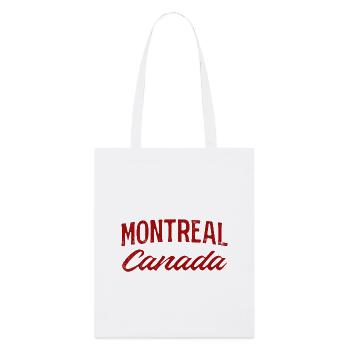 Montréal, Canada, Vintage Script - Tote bag bio Stanley/Stella - blanc - Devant