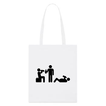 boozy alcohol vodka beer drunk drinking - Tote bag bio Stanley/Stella - blanc - Devant