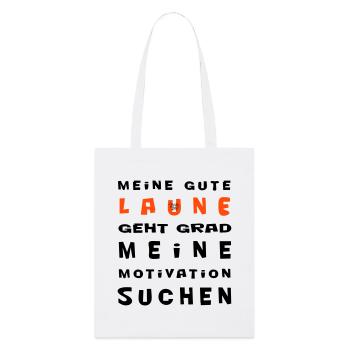 Meine gute Laune - Stanley/Stella Bio-Stoffbeutel - Weiß - Vorne