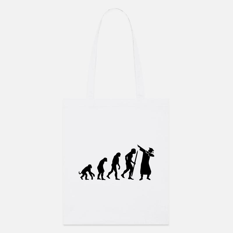 Evolution dab dabbing graduation college student - Stanley/Stella Organic Tote Bag - white