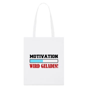 motivation_wird_geladen- - Stanley/Stella Bio-Stoffbeutel - Weiß - Vorne