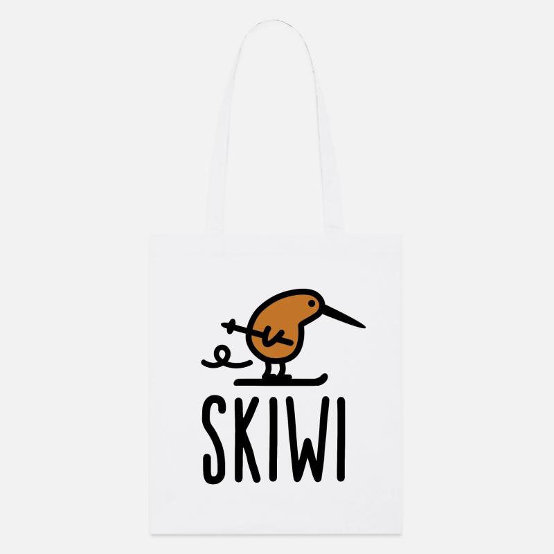 Skiwi marrant kiwi oiseau Nouvelle-Zélande dessin - Tote bag bio Stanley/Stella - blanc