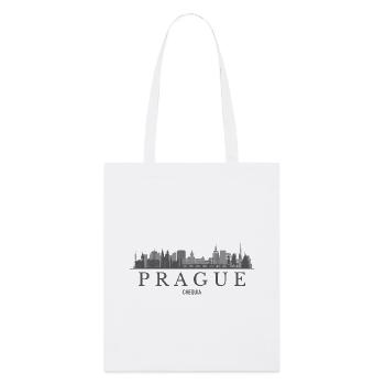 Silhouette de Prague, République tchèque de Prague - Tote bag bio Stanley/Stella - blanc - Devant