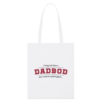 Dad Bod Vaterfigur Wortspiel Tee (Farbe wechseln!) - Stanley/Stella Bio-Stoffbeutel - Weiß - Vorne