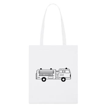 Fire truck - Stanley/Stella Organic Tote Bag - white - Front