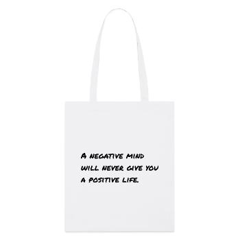 Dicton motivationnel anglais - Tote bag bio Stanley/Stella - blanc - Devant