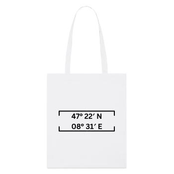 Coordonnées Kreis 4 Zurich Minimaliste - Tote bag bio Stanley/Stella - blanc - Devant