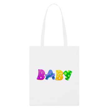 Baby Eltern Kind Geschenk Sprüche Geburt Mama Papa - Stanley/Stella Bio-Stoffbeutel - Weiß - Vorne