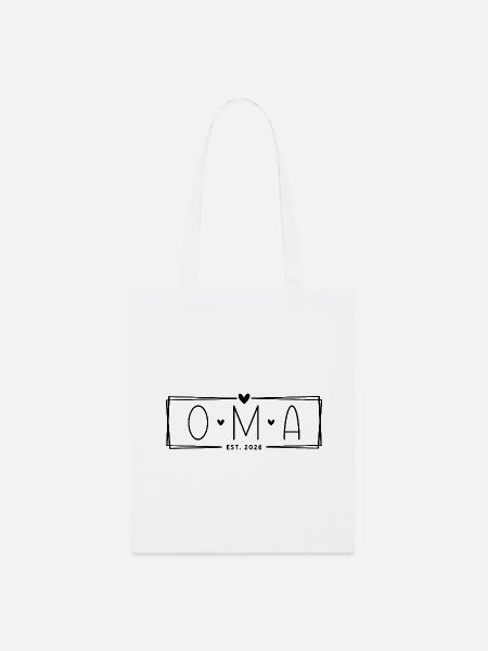 Oma Est. 2026 - Stanley/Stella Bio-Stoffbeutel - Weiß