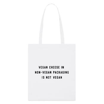VEGAN CHEESE - Stanley/Stella Bio-Stoffbeutel - Weiß - Vorne