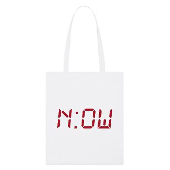 NOW – Typografie Design ohne Hintergrund - Stanley/Stella Bio-Stoffbeutel - Weiß - Vorne