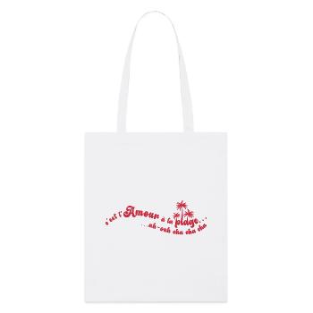 Amour a la plage - Tote bag bio Stanley/Stella - blanc - Devant