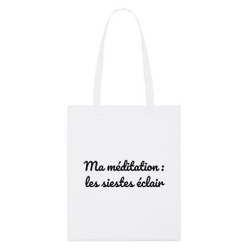 Ma méditation : les siestes éclair - Stanley/Stella Bio-Stoffbeutel - Weiß - Vorne