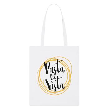 Pasta la Vista – Lustiges Food Design - Stanley/Stella Bio-Stoffbeutel - Weiß - Vorne