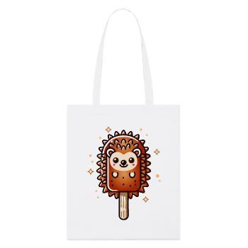 Motif de glace hérisson mignon pour l’été - Tote bag bio Stanley/Stella - blanc - Devant