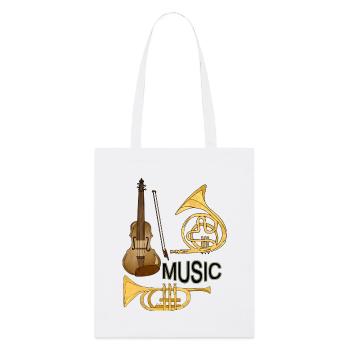 Musical instruments - Stanley/Stella Organic Tote Bag - white - Front