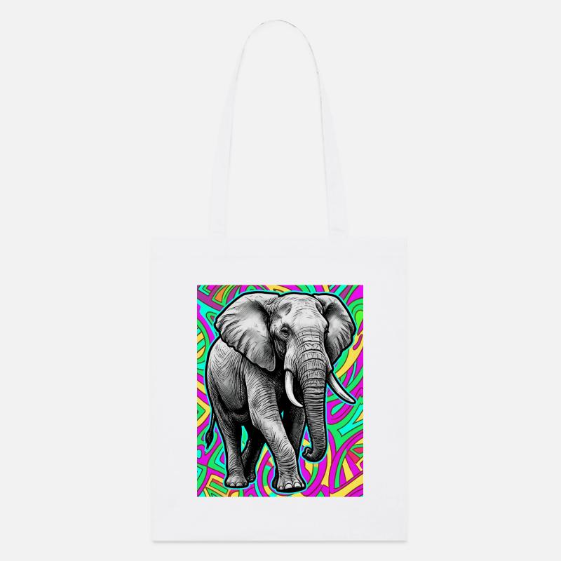 éléphant - Tote bag bio Stanley/Stella - blanc
