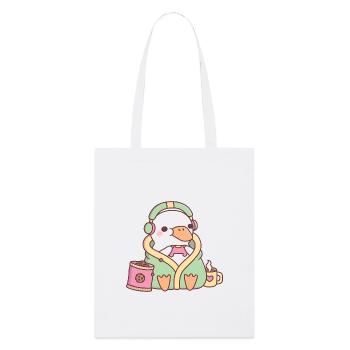 Mignon canard Cozy Gamer - Tote bag bio Stanley/Stella - blanc - Devant