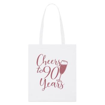 90. Geburtstag Frauen Ihr Geburtstagskind 90 Jahre alt - Stanley/Stella Bio-Stoffbeutel - Weiß - Vorne