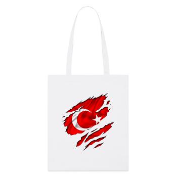 drapeau turc türkiye - Tote bag bio Stanley/Stella - blanc - Devant