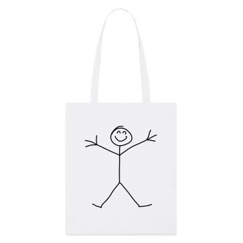 Stick Figure - Stanley/Stella Bio-Stoffbeutel - Weiß - Vorne