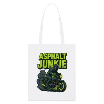 asphalt junkie - moto - Tote bag bio Stanley/Stella - blanc - Devant