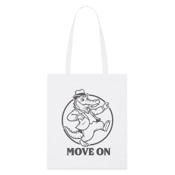 Dancing SKAlligator in a suit - Stanley/Stella Organic Tote Bag - white - Front
