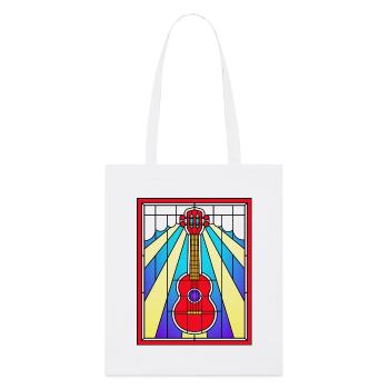 Stained Glass Acoustic Guitar - Stanley/Stella Organic Tote Bag - white - Front