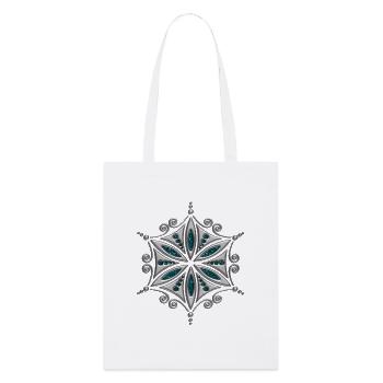Flower of Aphrodite, silver, Symbol of love, - Stanley/Stella Organic Tote Bag - white - Front