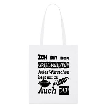 Grillmeister Spruch Grill grillen Geschenk Spruch - Stanley/Stella Bio-Stoffbeutel - Weiß - Vorne