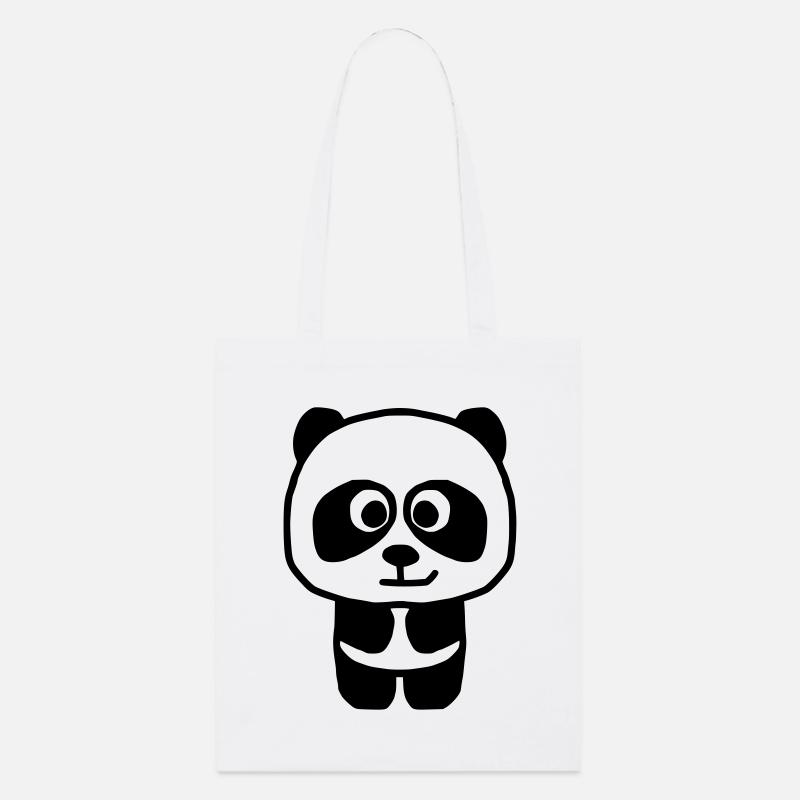 Panda - Stanley/Stella Bio-Stoffbeutel - Weiß