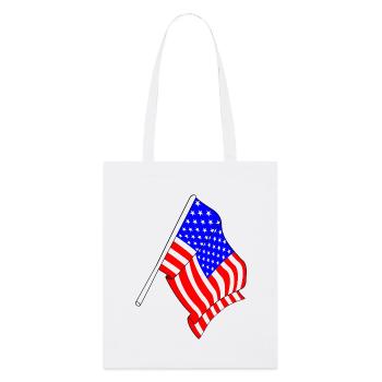 Drapeau des États-Unis, Stars and stripes - Tote bag bio Stanley/Stella - blanc - Devant