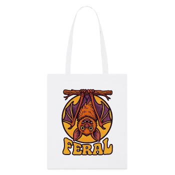 Feral Bat Icon T-Shirt Design - Stanley/Stella Organic Tote Bag - white - Front