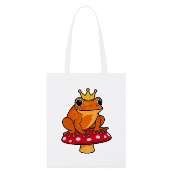King Tree Frog Frog Mushroom Crown Toad Autumn - Stanley/Stella Organic Tote Bag - white - Front