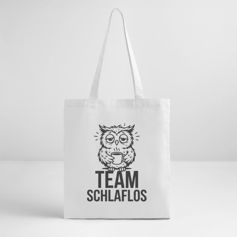 Team Schlaflos – Müde Eule Stanley/Stella Bio-Stoffbeutel