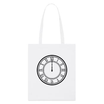 clock watch clock time time - Stanley/Stella Organic Tote Bag - white - Front