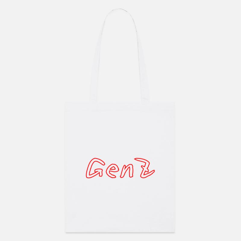 GenZ Graffiti Rot - Stanley/Stella Bio-Stoffbeutel - Weiß