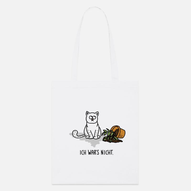 Ich war´s nicht - schuldige freche Katze - Stanley/Stella Bio-Stoffbeutel - Weiß