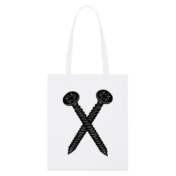 Two screws crossed - Stanley/Stella Organic Tote Bag - white - Front