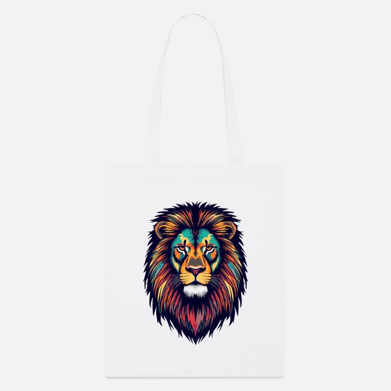 Glowing lion color explosion - Stanley/Stella Organic Tote Bag - white