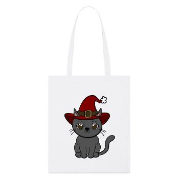 Noël chat - Tote bag bio Stanley/Stella - blanc - Devant