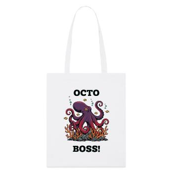 OctoBoss Reef King Oktopus - Stanley/Stella Bio-Stoffbeutel - Weiß - Vorne