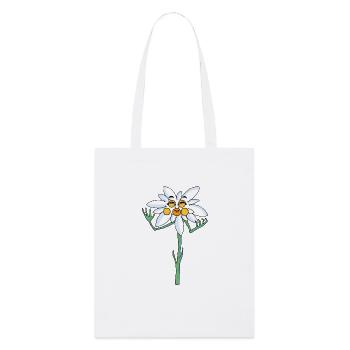 edelweiss - Tote bag bio Stanley/Stella - blanc - Devant