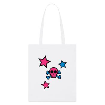 skull - Stanley/Stella Organic Tote Bag - white - Front