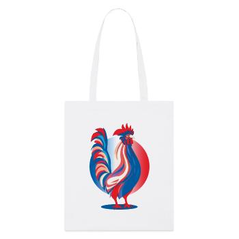 Coq Bleu Blanc Red Emblem of La France - Stanley/Stella Organic Tote Bag - white - Front